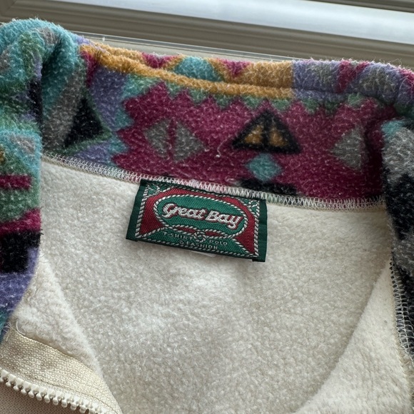 Vintage pullover - cream and patterned - Picture 4 of 7